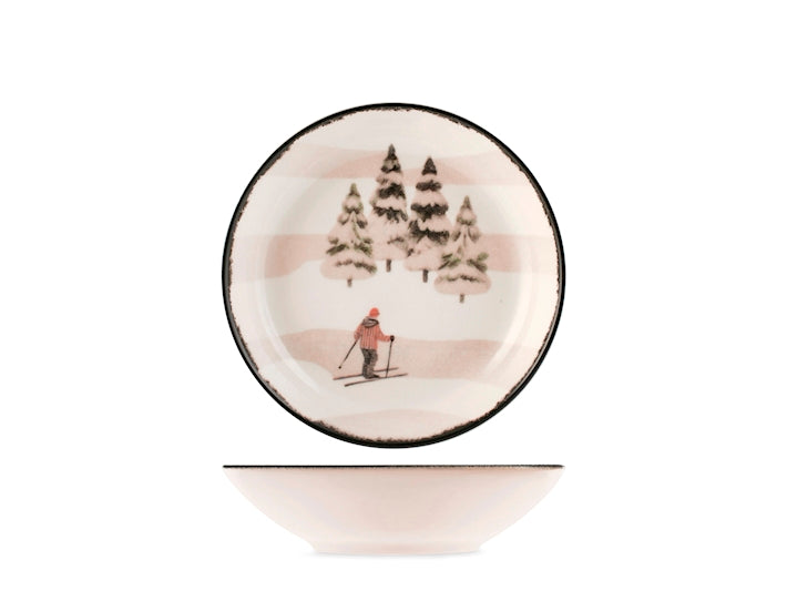 Servizio Tavola 18 pz  Natalizio Retro Skiers