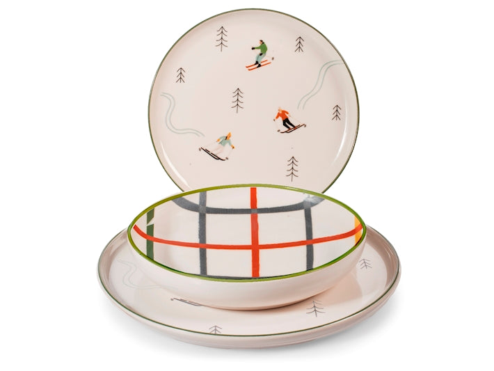 Servizio Tavola 18 pz Natalizio Ski Holiday