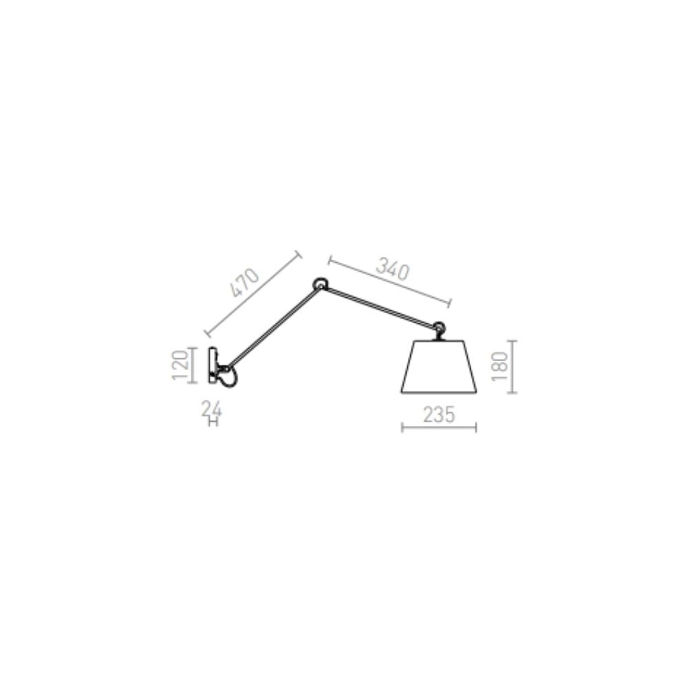 Lampada ASHLEY da parete bianco cromo 230V E27 42W