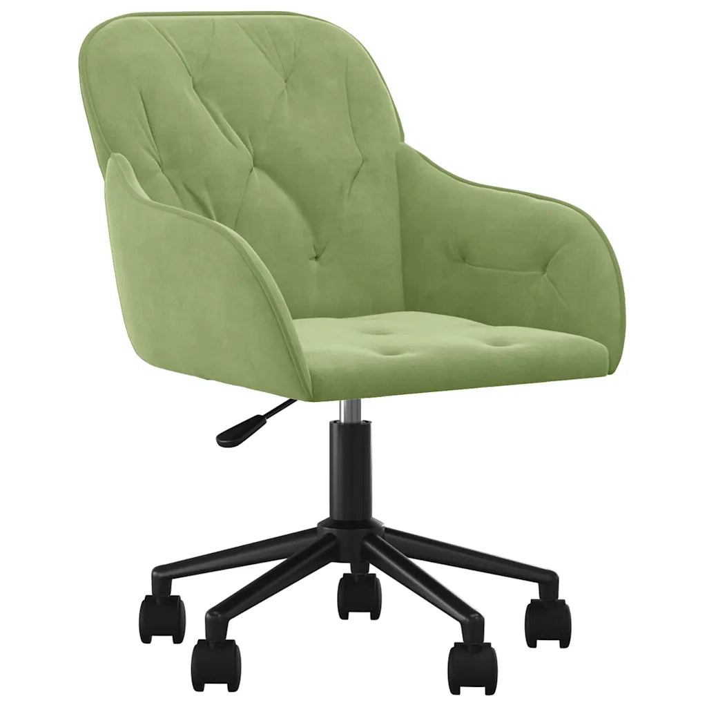 Sedie da Pranzo Girevoli 2 pz Verde Chiaro in Velluto