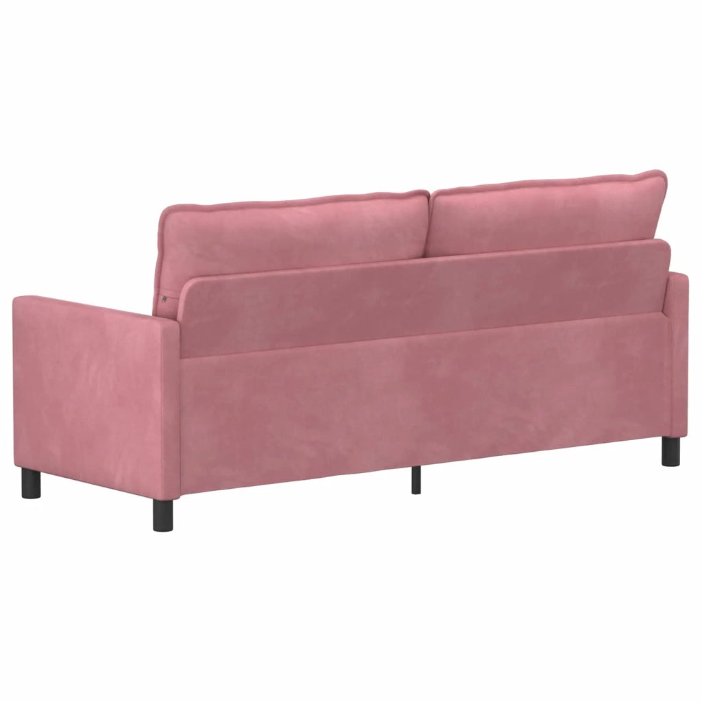 Divano Rosa 196 x 81 x 87,5 cm Velluto