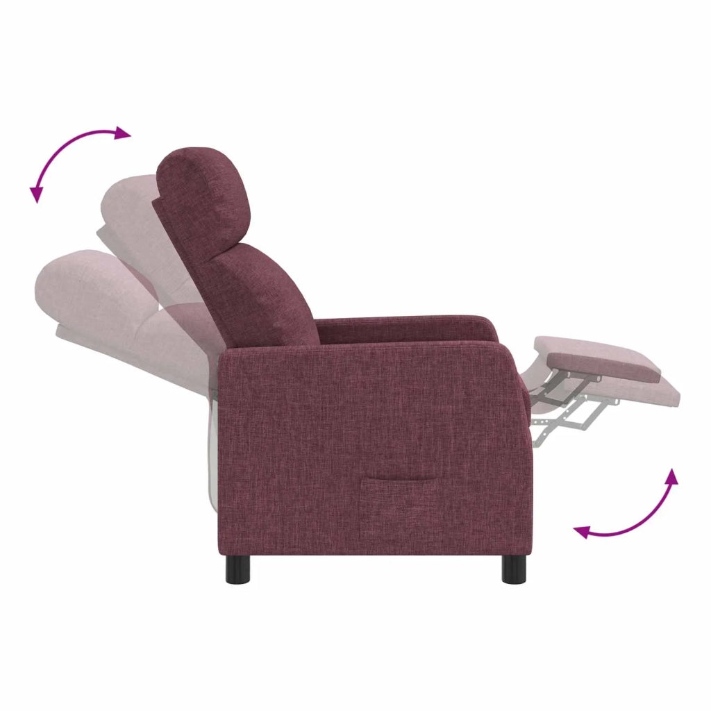 Divano Sedia-Poltrona Massaggiante Viola Tessuto 450281