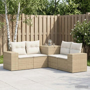 Set di divani 5 pz Beige e Bianco Crema 3447924