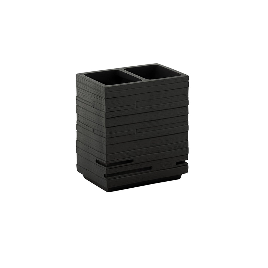 Porta spazzolini Quadrotto nero