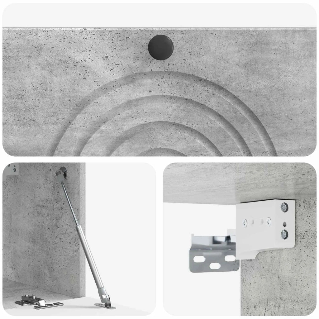 Mobile Porta TV da Muro Grigio Cemento 78,5 x 31 x 30 cm 898208
