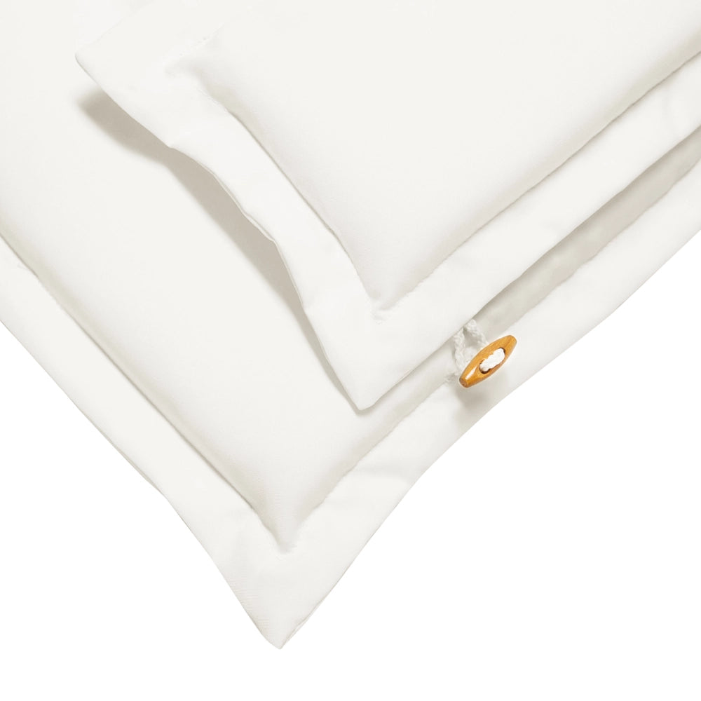 Set di 2 cuscini per sedie da giardino Cuscino per schienale in poliestere bianco sporco Cuscino per esterni dal design moderno