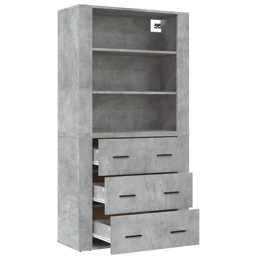 Buffet credenza cassettiera armadio mobile contenitore organizer cucina soggiorno salotto alto legno ingegnerizzato grigio 02_0034726