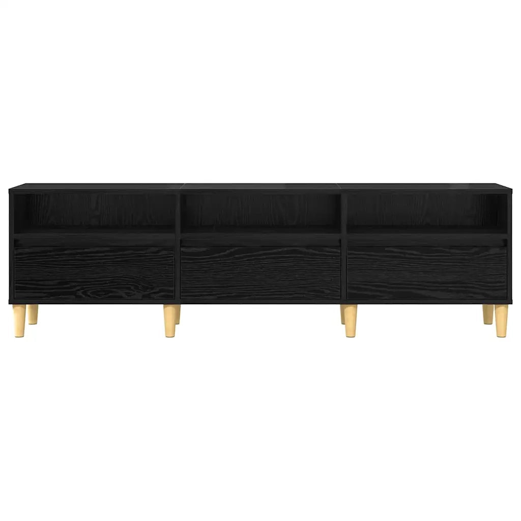 vidaXL Mobile TV Rovere nero 150 x 30 x 45 cm Legno multistrato