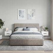 Mobiletto da notte a muro 2 pz Bianco Lucido 34,5 x 33 x 20 cm 899284