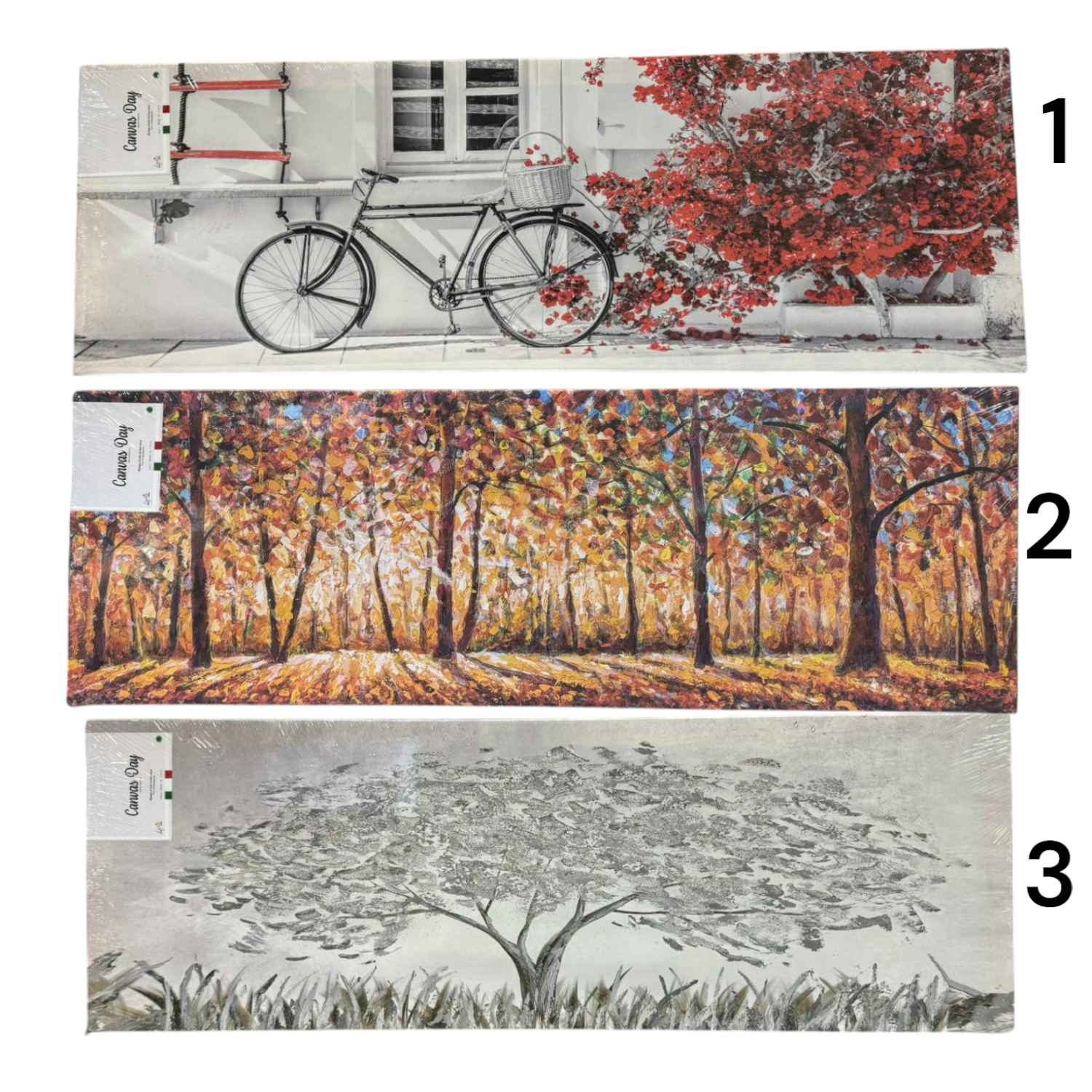 QUADRO LUPIA 38x110 CON STAMPA SU TELI ASSORTITI