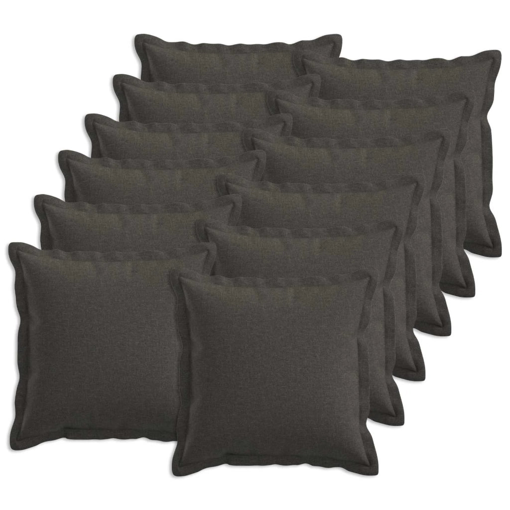 Cuscino con cuscino HOUTEN 12 pz Grigio Scuro Lino 932736