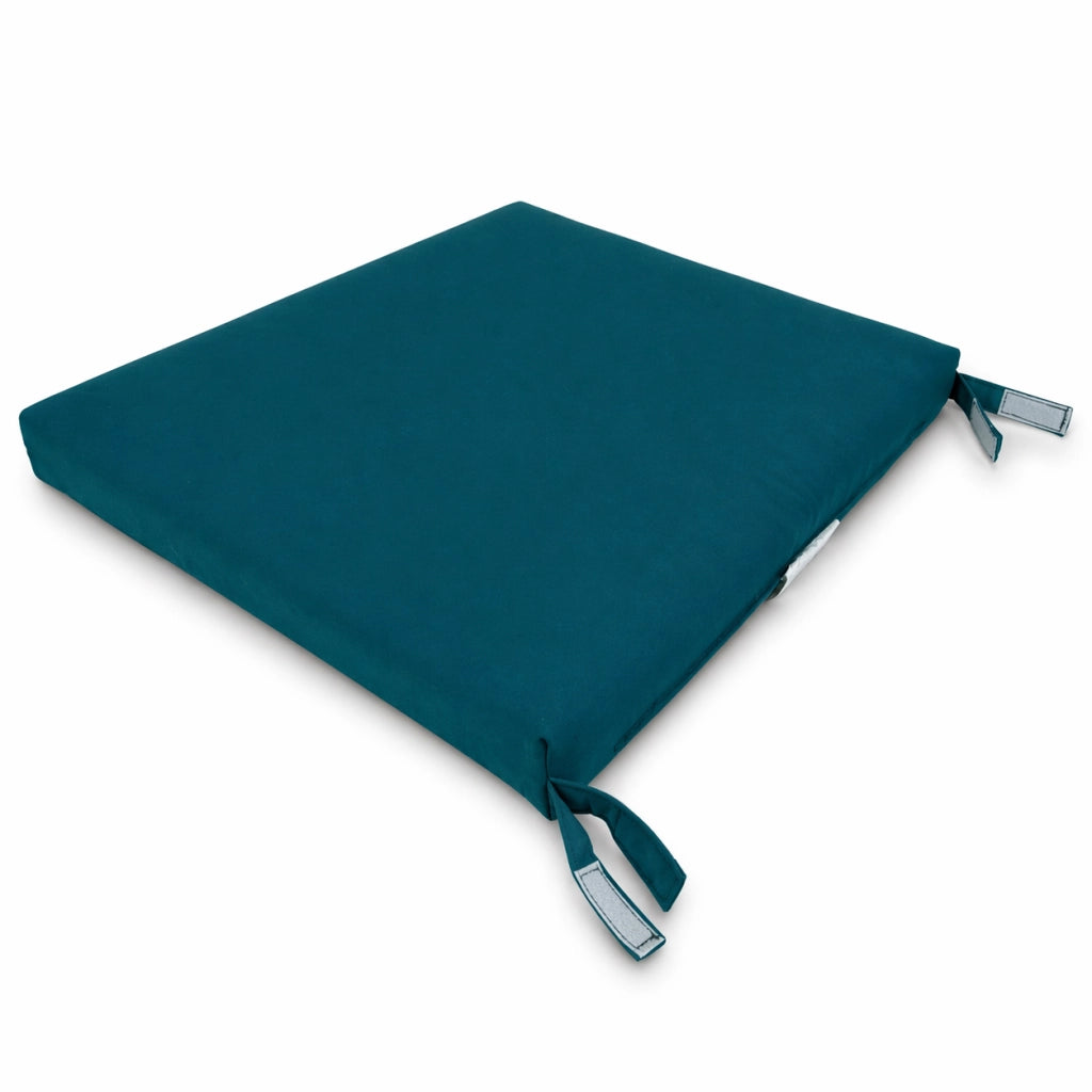 Cuscino seduta per sedia 45x47cm con velcro in poliestere – Verde Petrolio