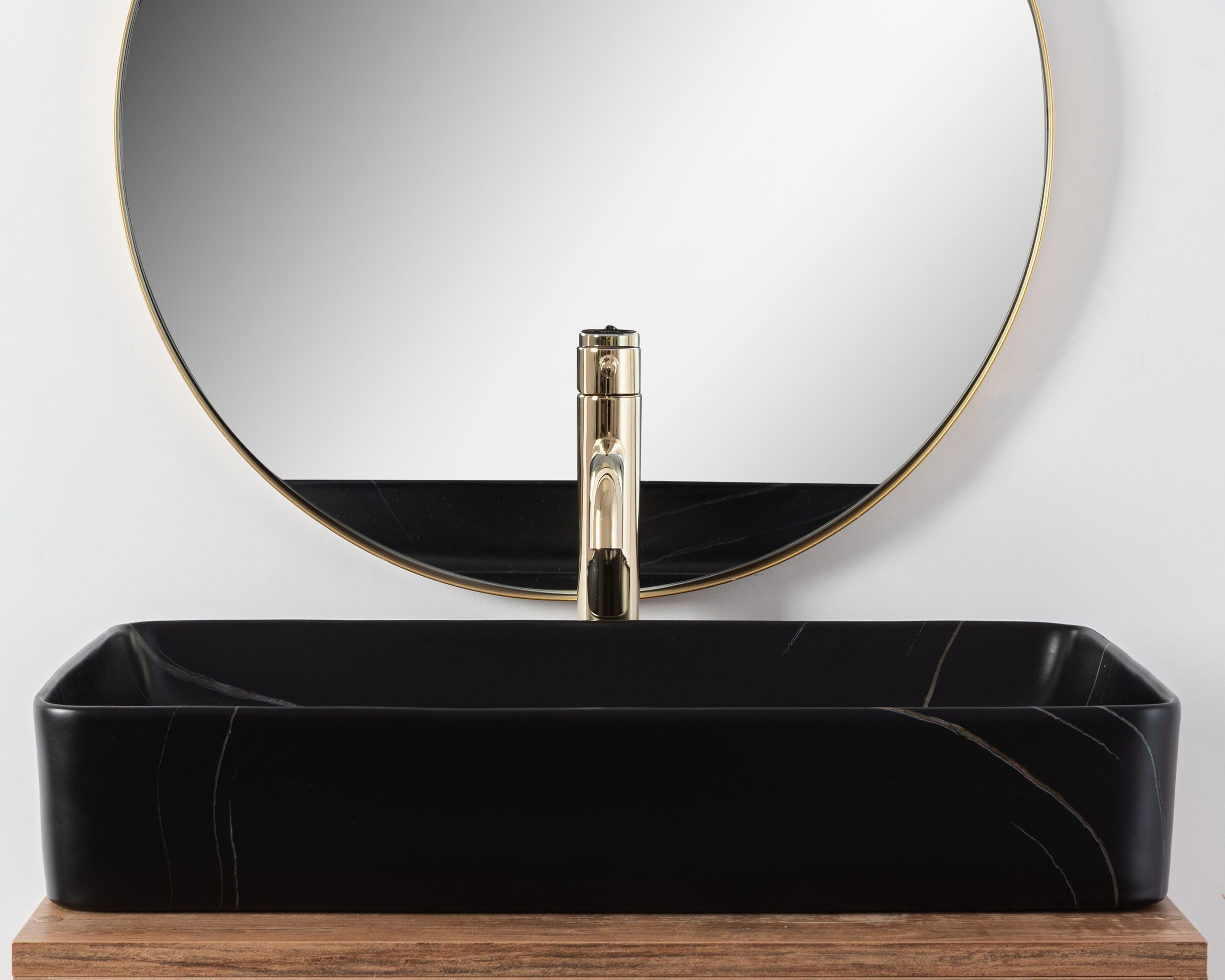 Lavabo Da Appoggio Denis Black Stone Matt