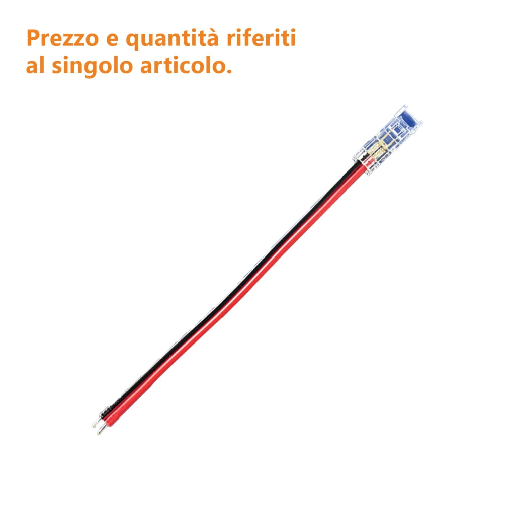 Alcapower Connettore con cavo per Strisce LED COB SLIM, giunzione rapida e sicura per alimentazione, alta conducibilità elettrica, design compatto
