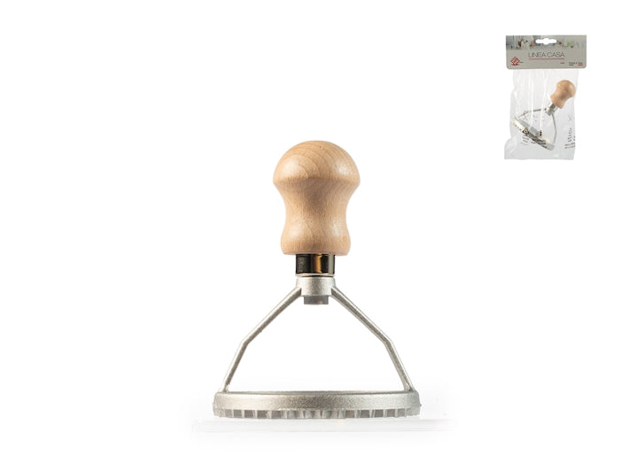 Taglia ravioli in alluminio manico in legno tondo cm 8.