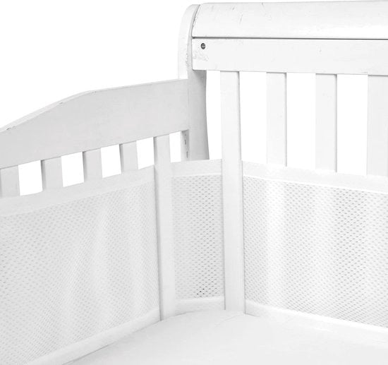 Bumper per lettino, bumper per lettino, rivestimento in mesh 3D anti-ventilazione, imbottitura respirante per bambini in età prescolare
