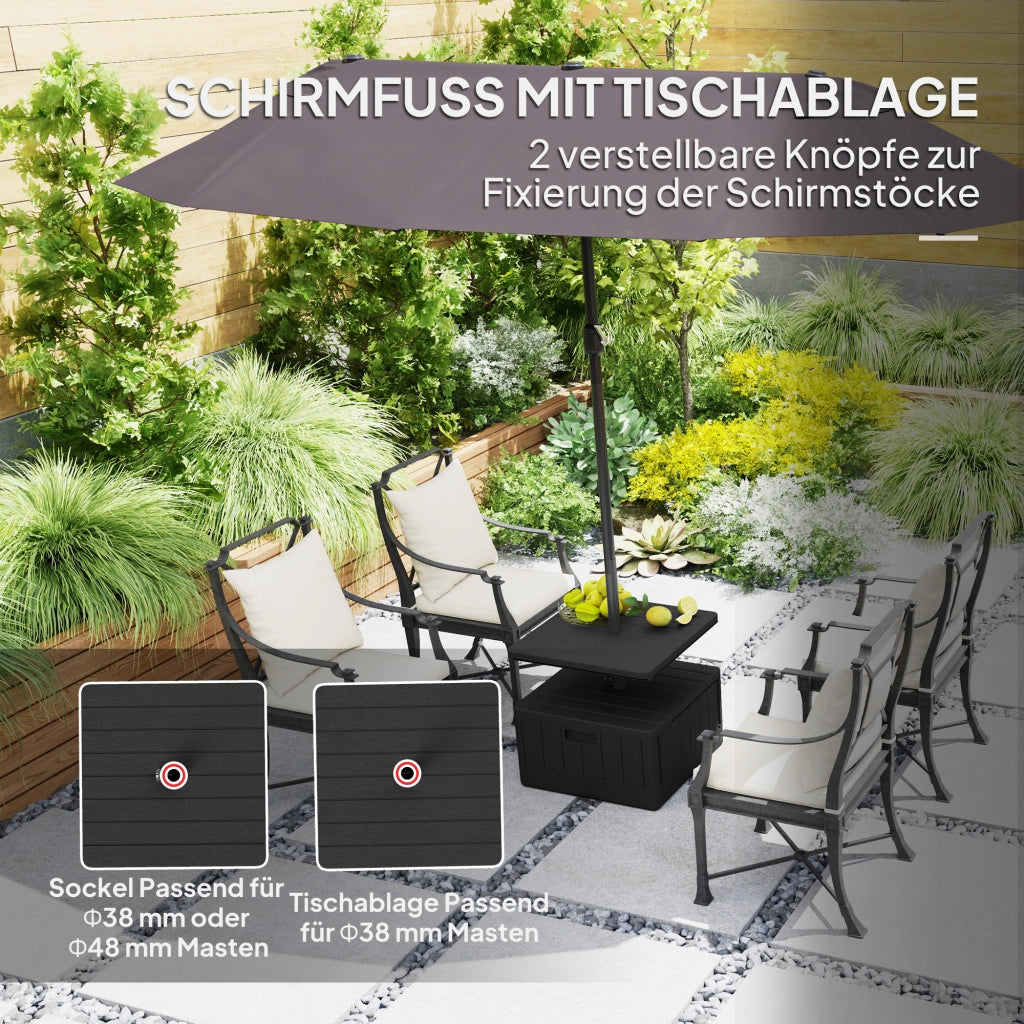 Base per ombrellone con piano ¨C zephmum ¨C nero plastica