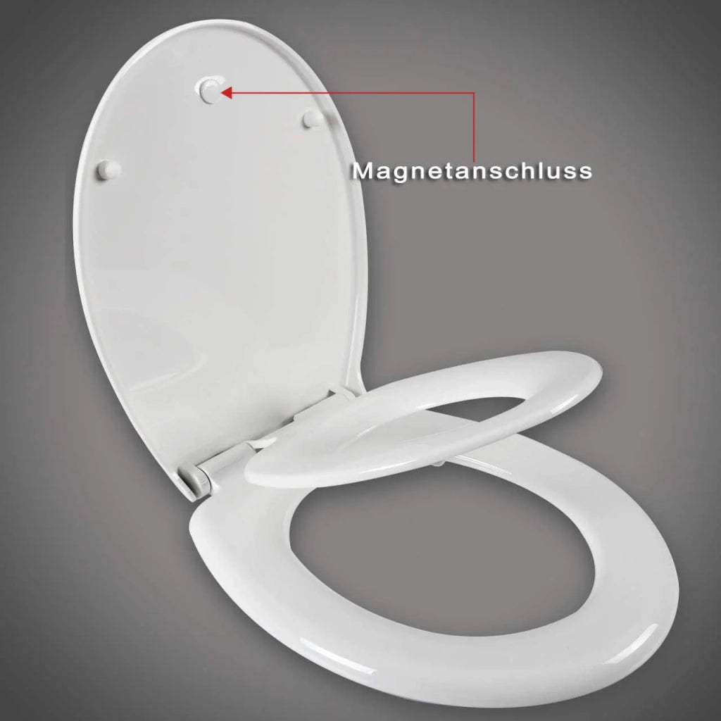 Sedile WC sedile WC per bambini sedile WC per famiglie con meccanismo di chiusura ammortizzata bianco 19_0000680