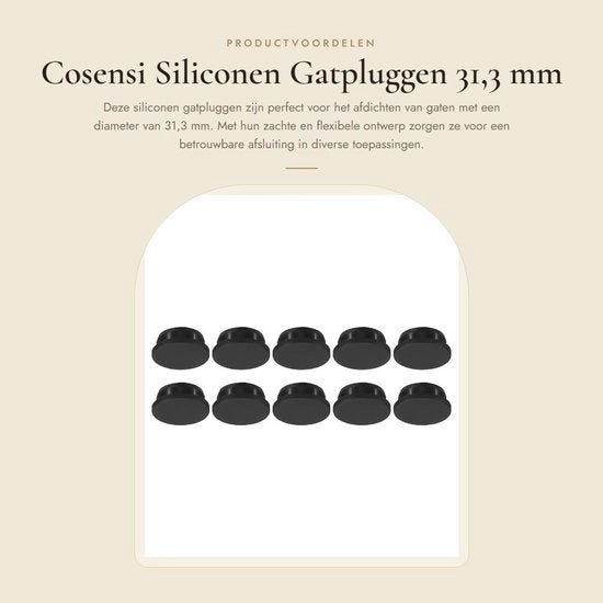 Gomme di espansione in silicone, 10 pezzi, 31,3 mm di diametro, impermeabili, flessibili, calzature di sigillatura