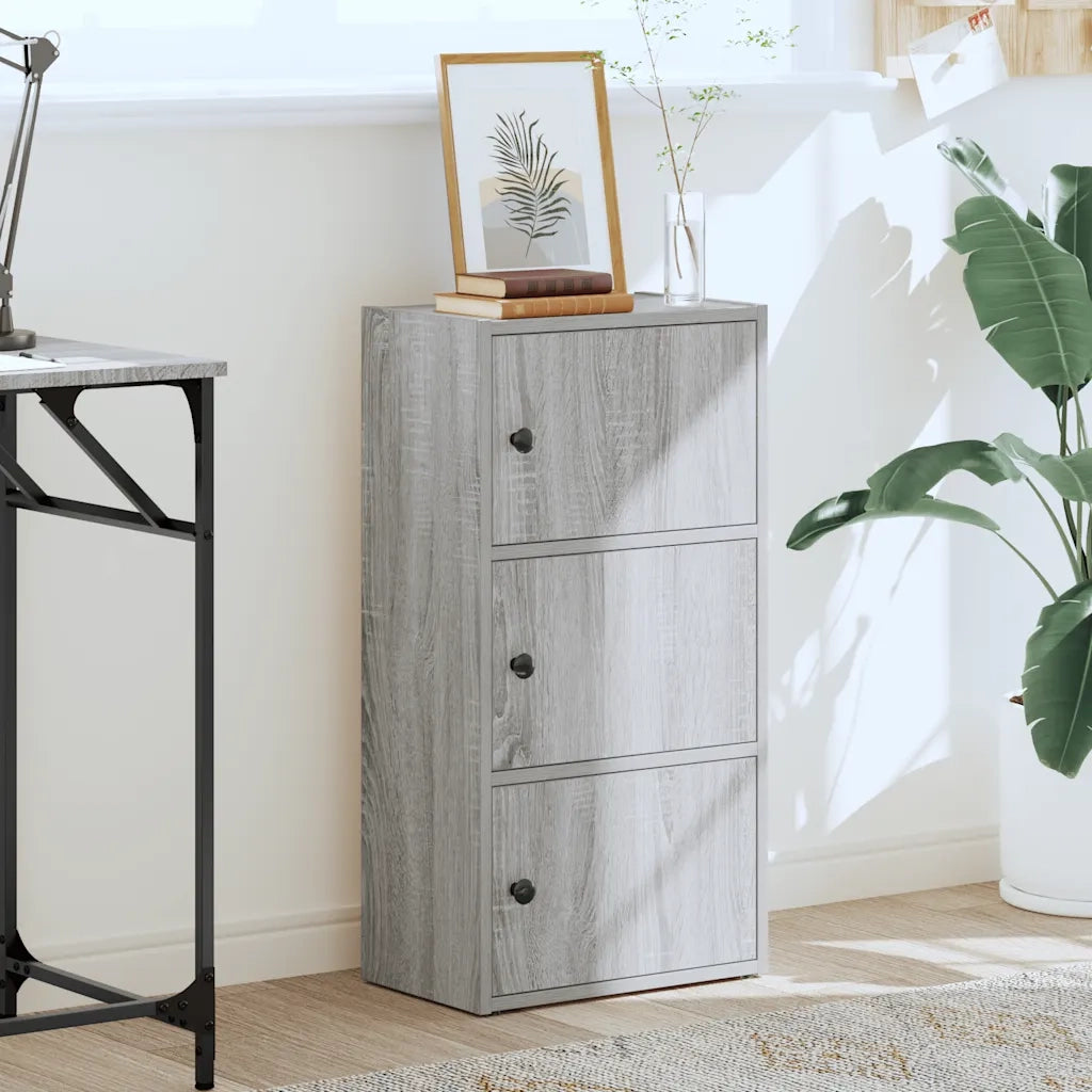 Libreria Grigio Sonoma 40x24x77 cm in Legno Multistrato 860369