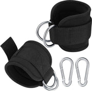 Cavo di traino con anello D - 2 manici di traino con cinghie - ganci di carabina - aiuto di traino per fitness - allenamento delle gambe - corda di traino