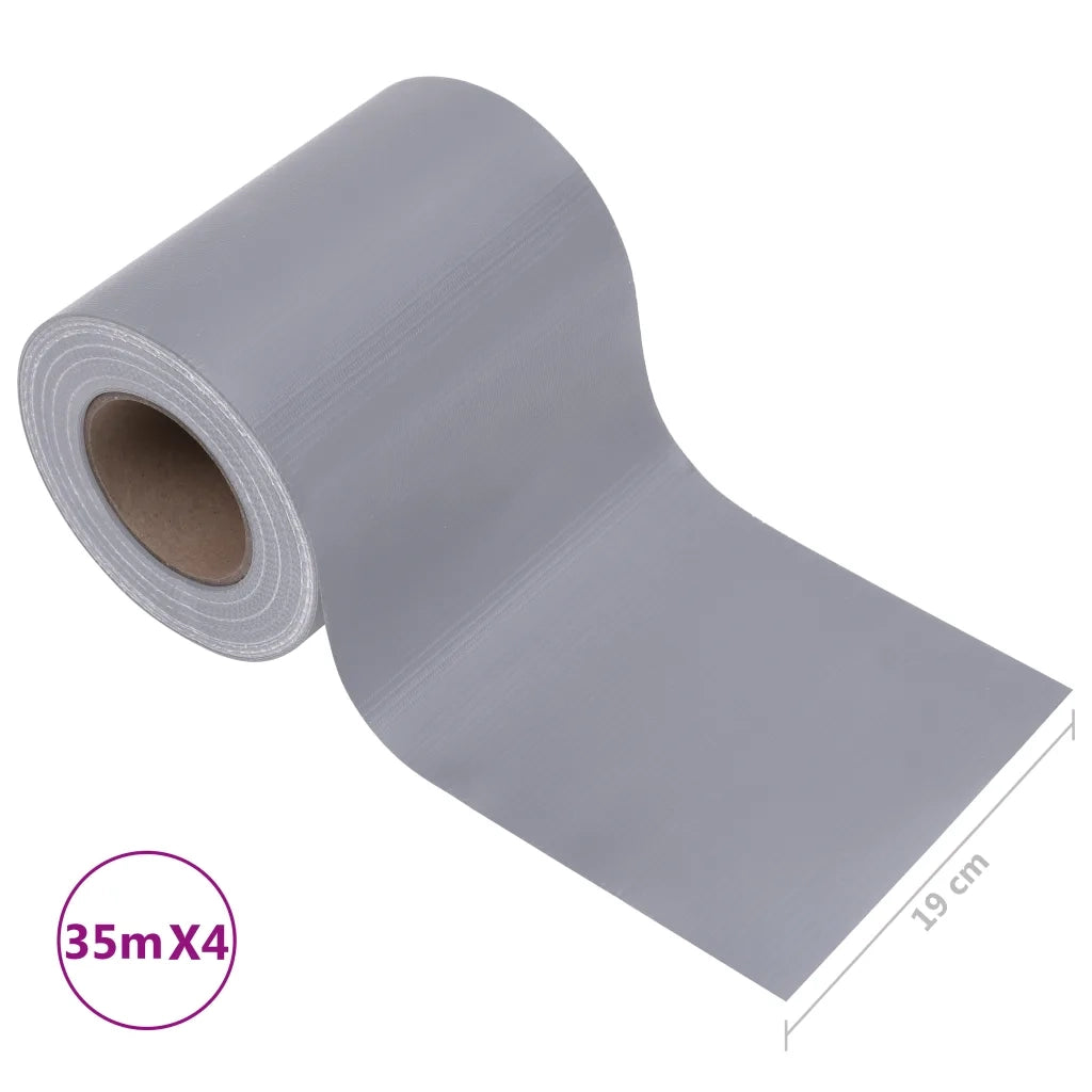 Recinzione Frangivento 4 pz in PVC 35x0,19m Grigio Chiaro Opaco 147872
