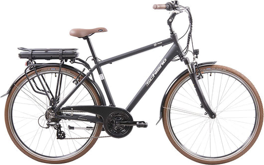 F.LLI SCHIANO E--RIDE 28" bicicletta elettrica, bici da citta per adulti uomo/donna, e-bike ibrida con batteria da 36V, 