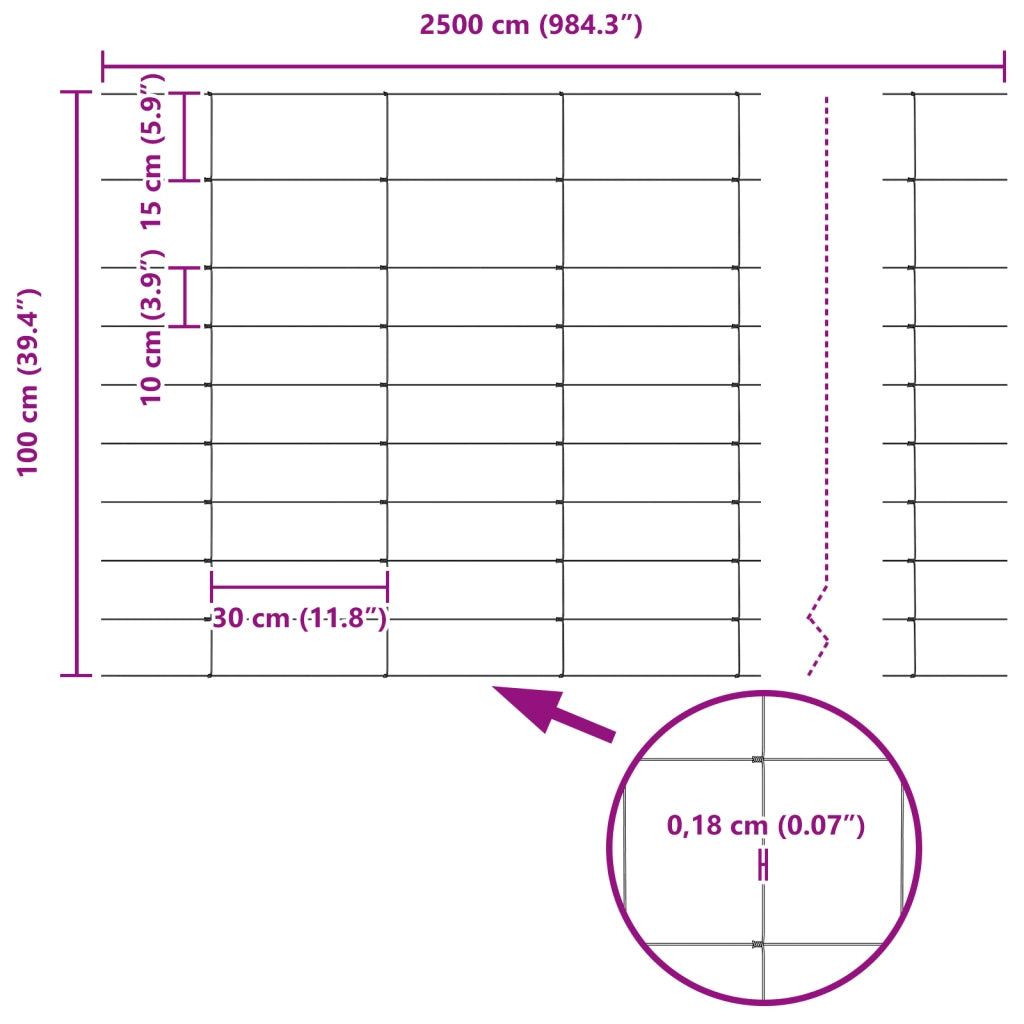 Recinzione da Campo 1x25 m Acciaio Zincato