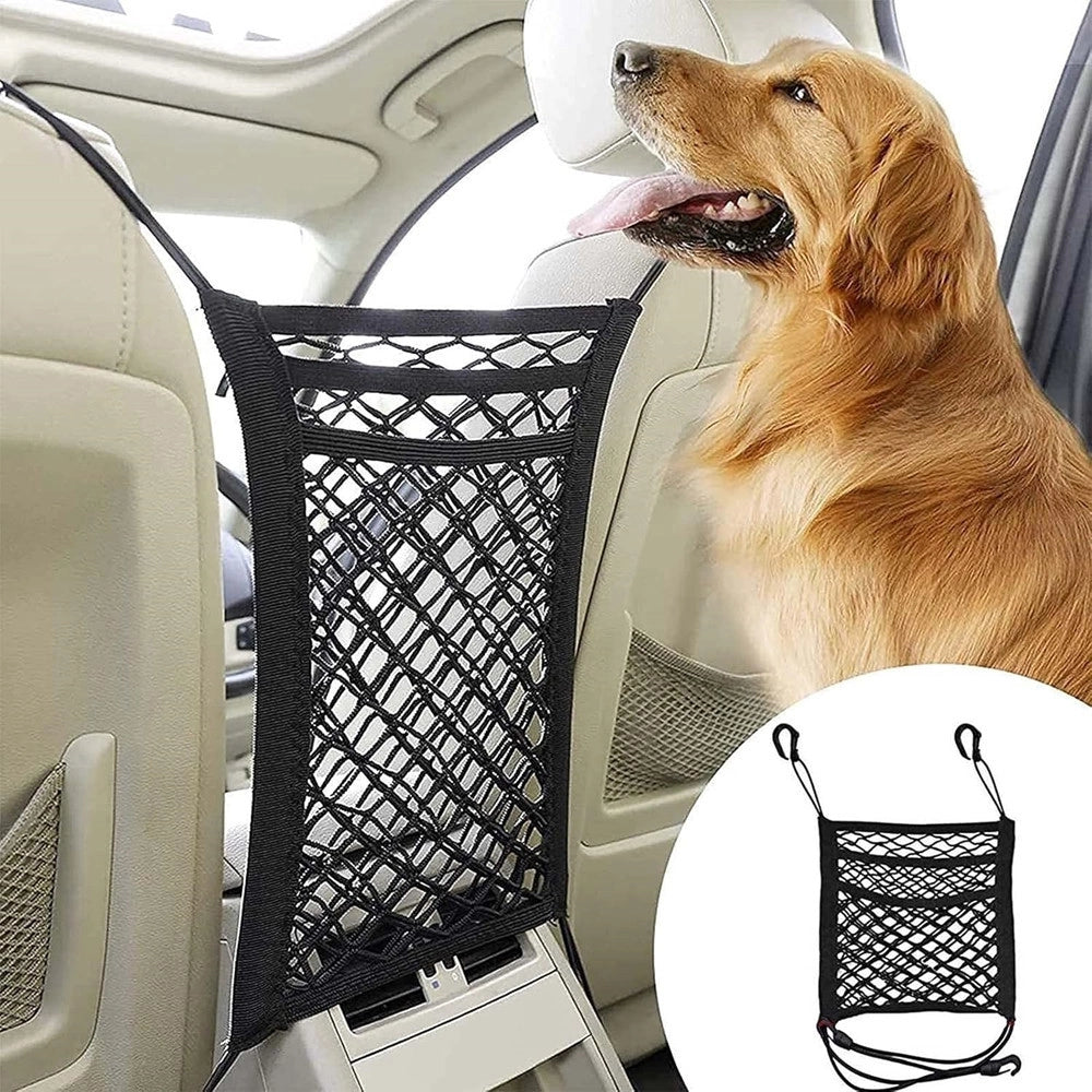 Trade Shop - Organizzatore A Rete Per Auto A 3 Strati Per Cani Tra Sedili Posteriori Organizer -