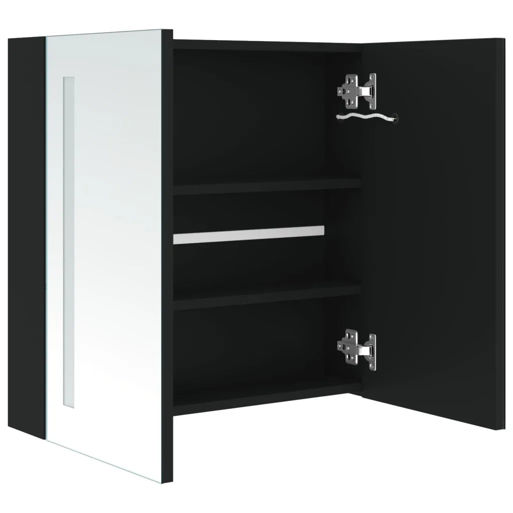 Armadietto Bagno con Specchio e LED 62x14x60 cm cod mxl 66681