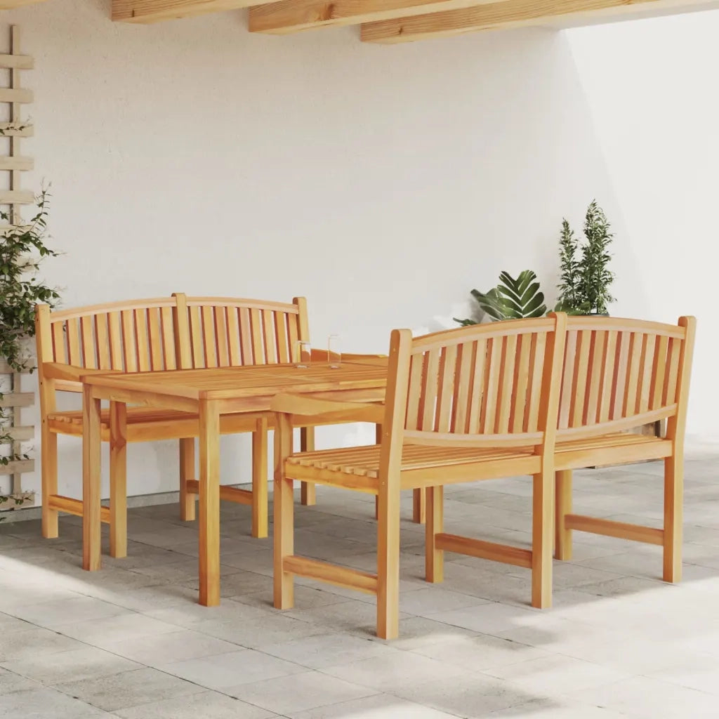 Set da Pranzo per Giardino 3 pz in Legno Massello di Teakcod mxl 117656