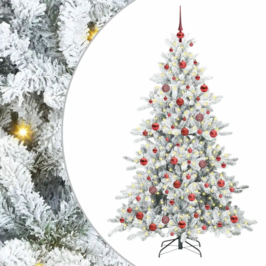 Albero di Natale Artificiale con Rami Pieghevoli Bianco 180 cm 3397718