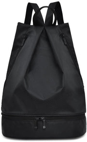 Borsa con chiusura a cerniera e cordino, zaino, borsa sportiva, borsa per la palestra, impermeabile, unisex, adatto per lo sport, attività all'aperto e viaggi.