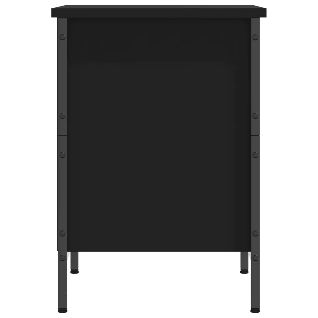 Scarpiera Nera 38x35x50 cm in Legno Multistrato 831828