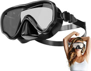 Goggle per immersione - Occhiali da nuoto - Sport acquatico - Protezione UV - 20x10cm - Nero