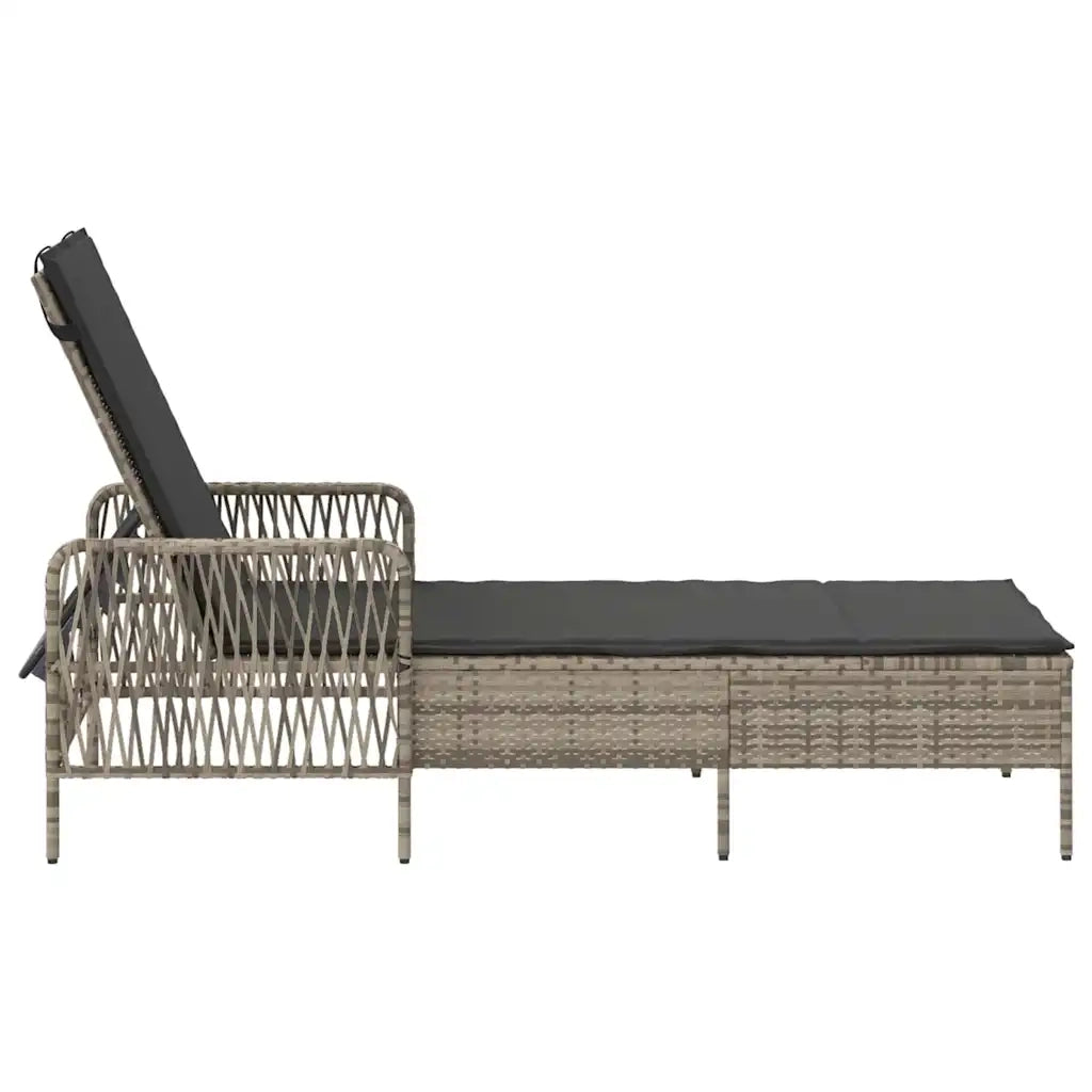 Lettino da sole Grigio chiaro e grigio scuro 200 x 55 x 92 cm 365430