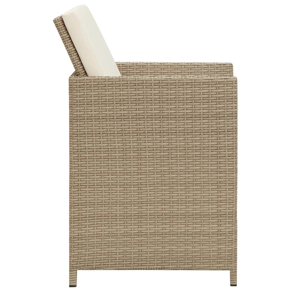 Set da pranzo da giardino per esterni 3 pezzi con cuscini beige 02_0013582