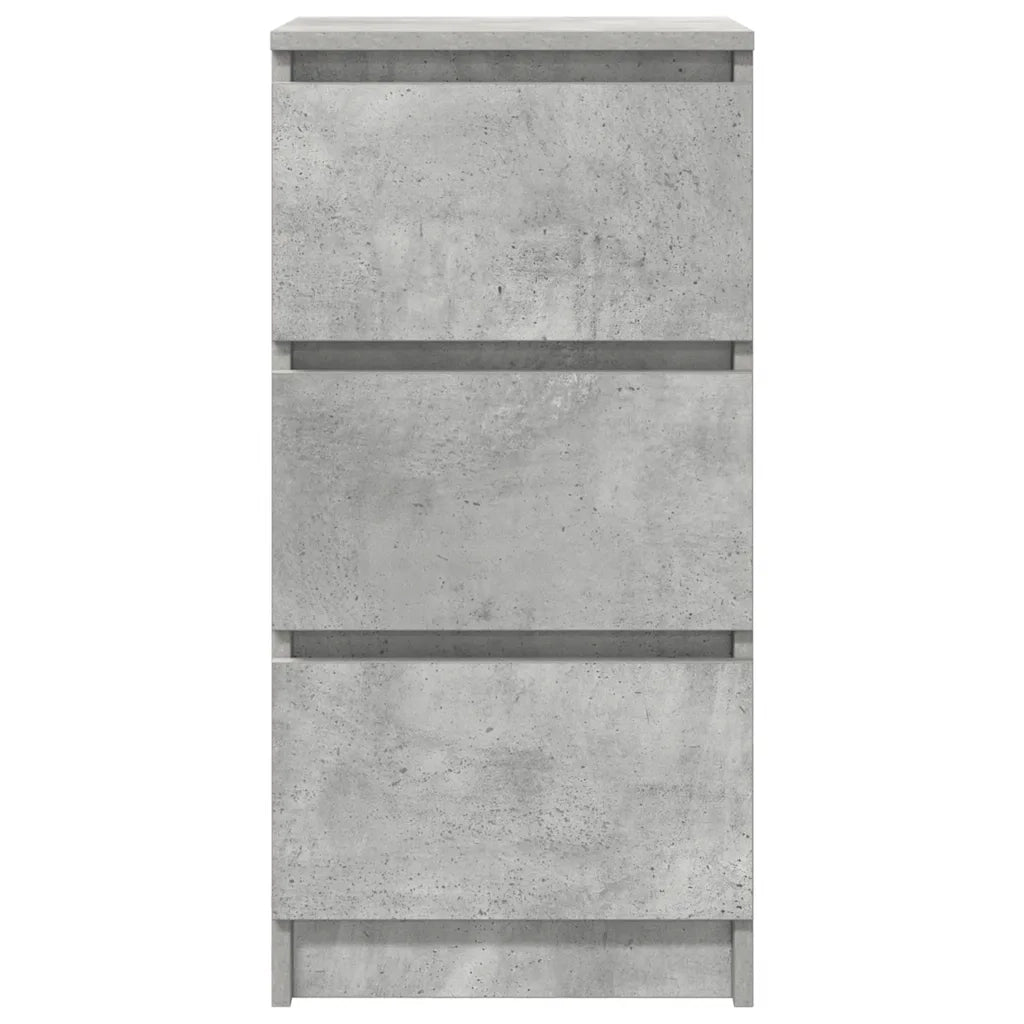 Credenza Grigio Cemento 37,5x35x76 cm in Legno Multistrato