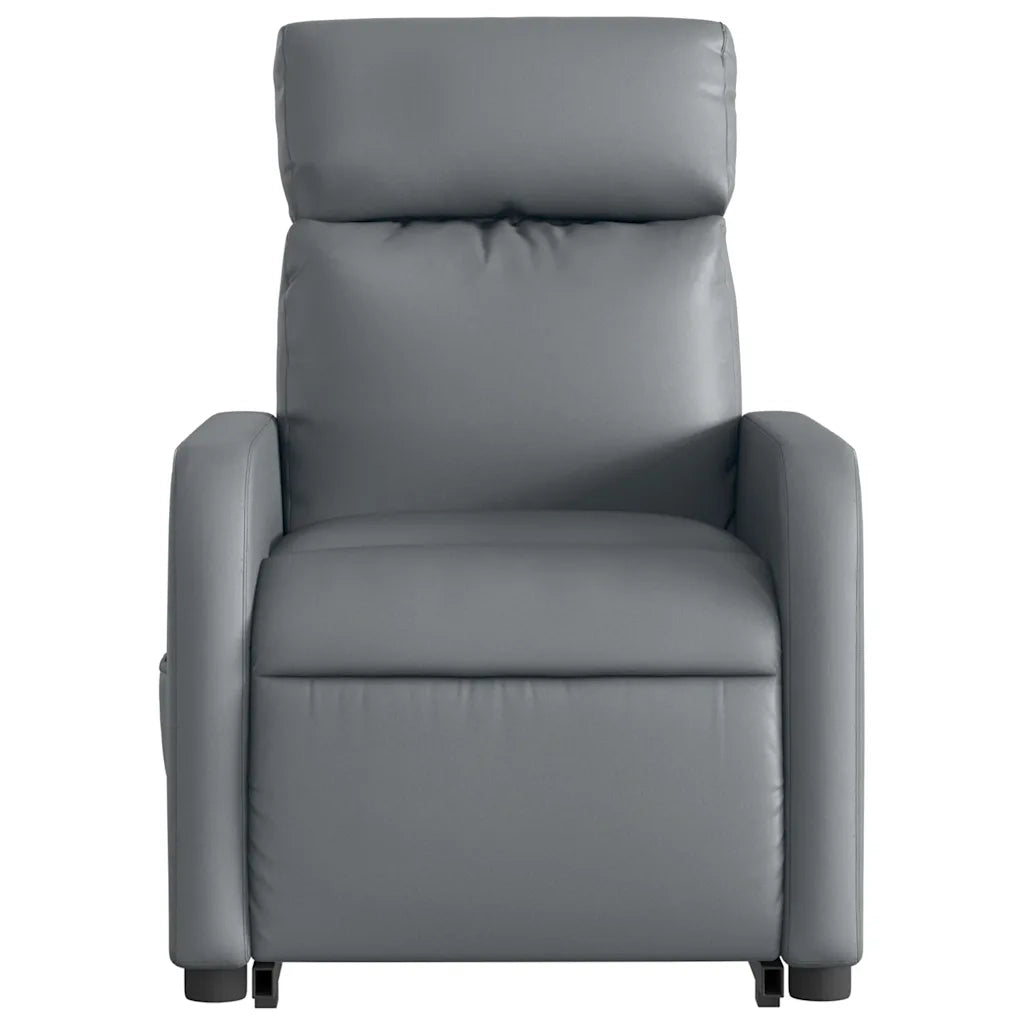Poltrona Alzapersona Reclinabile Grigio in Similpelle 3206752