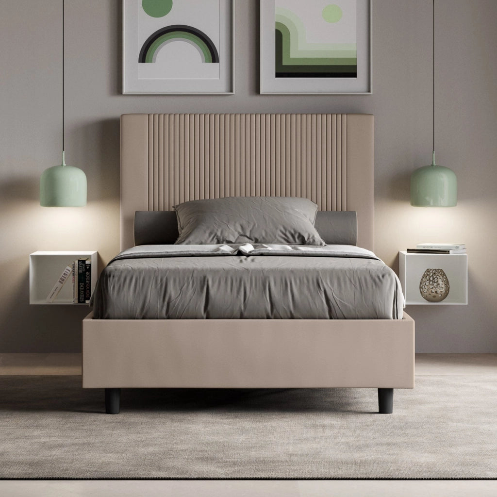 Letto Matrimoniale Extra Large 200x200 cm Senza Rete Goya Tortora