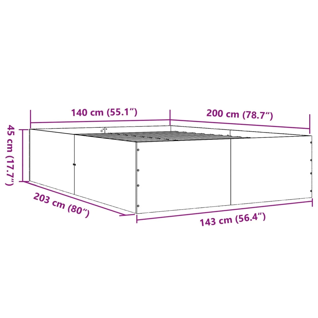 Giroletto Bianco 140x200 cm in Legno Multistrato