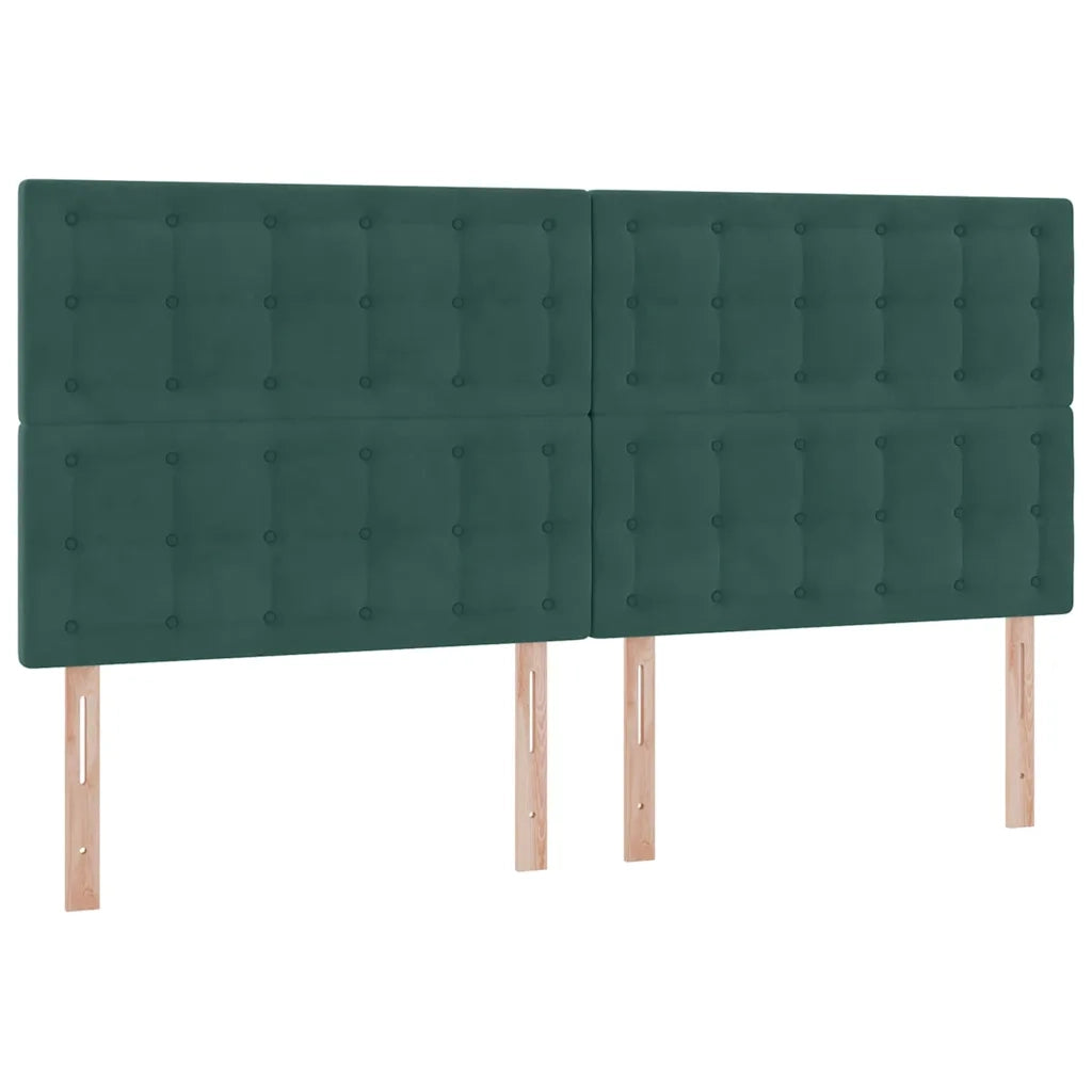 Letto con contenitore e materasso Verde Scuro 200 x 200 cm