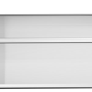 Tettoia in Policarbonato e Alluminio per Balconi 303x96x27 cm Finestre e Porte Nero e Trasparente