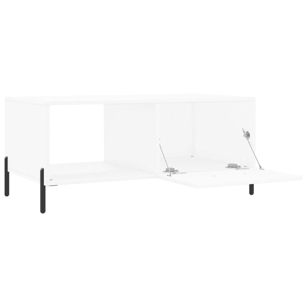 Tavolino da salotto | Tavolino da caff¨¨ | Tavolino da Soggiorno Bianco 90x50x40 cm in Legno Multistrato