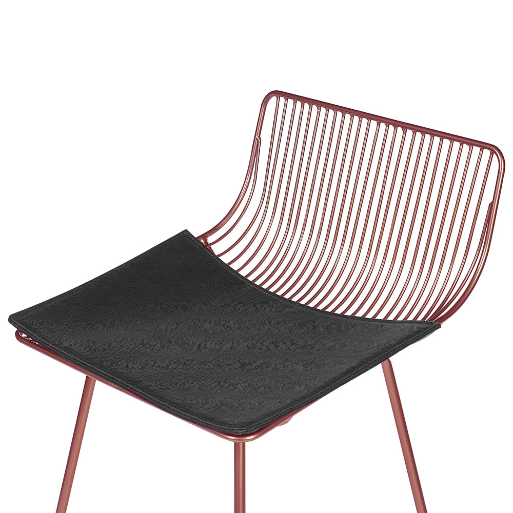 Set di 2 sgabelli in metallo oro rosa stile moderno contemporaneo soggiorno cucina sedie alte