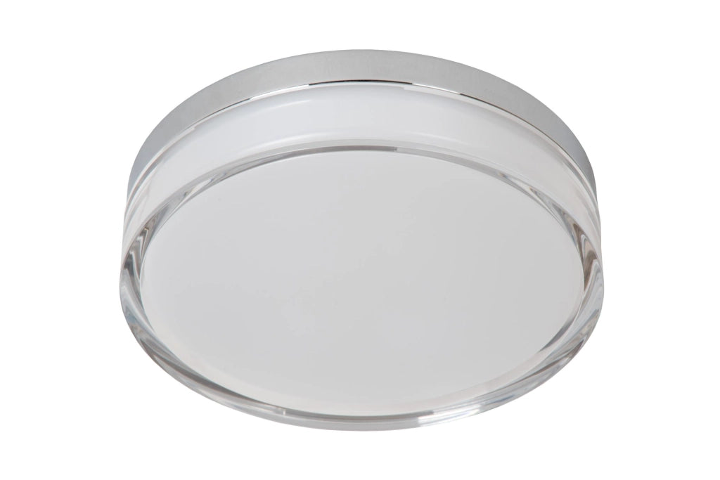 Plafoniera PLANO LED 1 luce IP44 cromata tonda Lucide