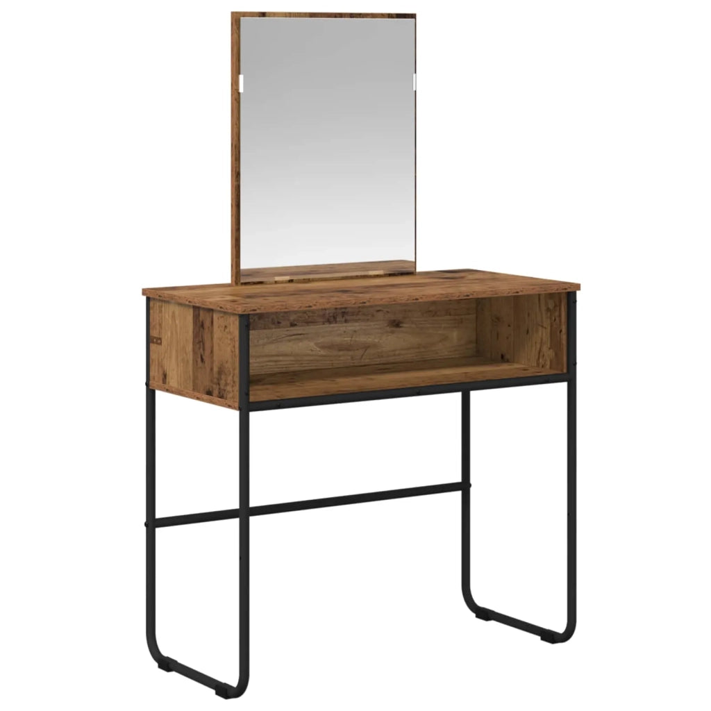 Tavolo da Trucco con lo scaffale Legno antico 81 x 40 x 131 cm 8007693