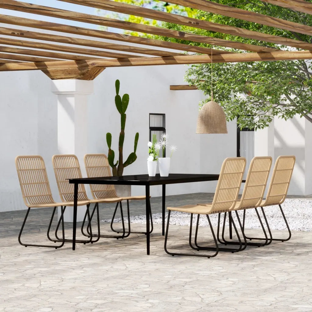 Set da Pranzo per Giardino 7 pz con Cuscini Rovere 3099177