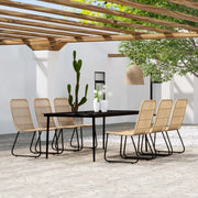 Set da Pranzo per Giardino 7 pz con Cuscini Rovere 3099177