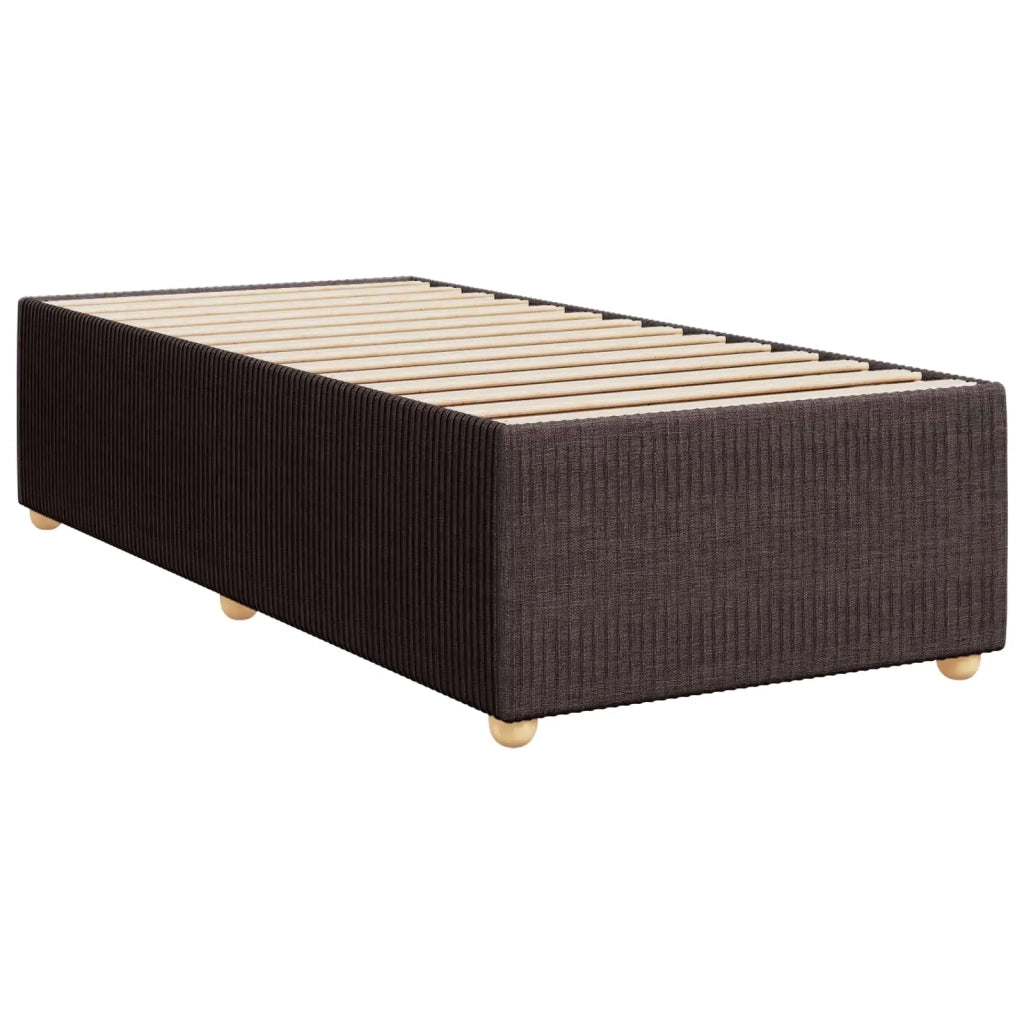 Letto Box Spring LED con Materasso Marrone Scuro 90 x 200 cm 3455772